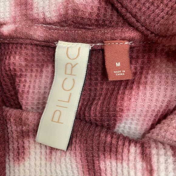Pilcro and the Letterpress Tie Dye Sweatshirt M Medium Waffle Cowl Neck Pullover - Picture 12 of 15